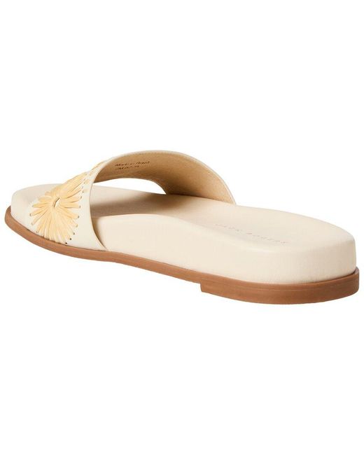 Jack Rogers White Somerset Raffia & Leather Sandal