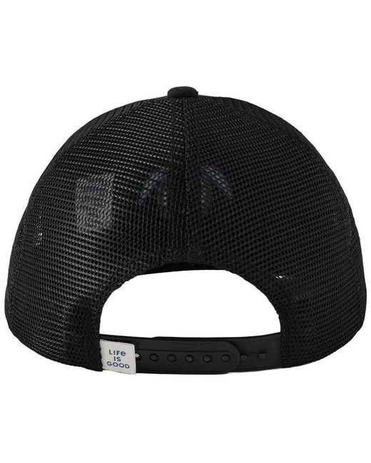 Life Is Good. Black Clean Trucker Hat