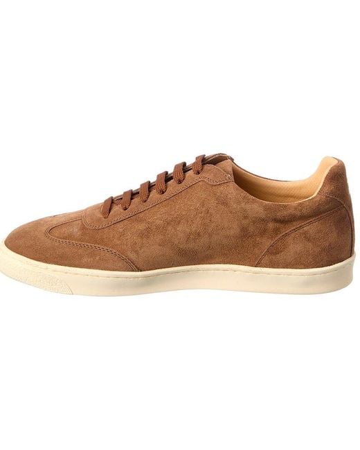 Brunello Cucinelli Brown Suede Sneaker for men