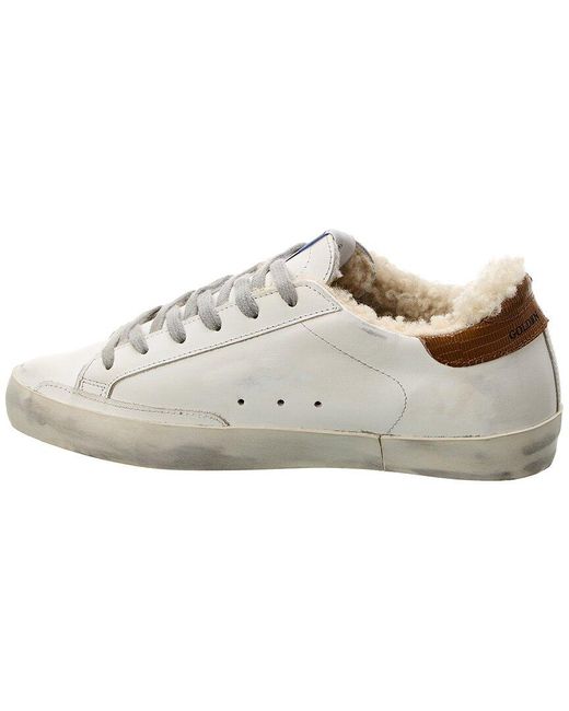 Golden Goose Deluxe Brand White Superstar Leather & Shearling Sneaker