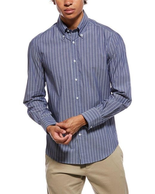 Brunello Cucinelli Blue Shirt for men
