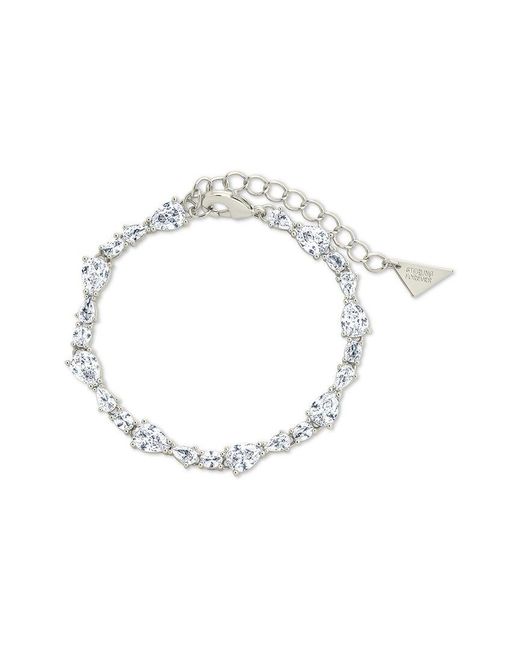 Sterling Forever White Cz Wyatt Tennis Bracelet
