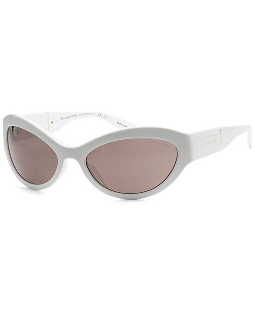Michael Kors Gray Oval Plastic Sunglasses