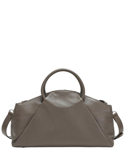 Tiffany & Fred Paris Brown Tiffany And Fred Paris Contemporary Leather Top Handle Tote
