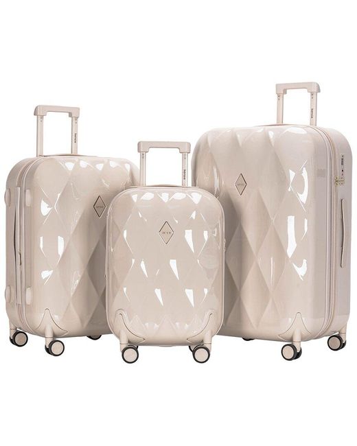 Kensie Natural Chic 3Pc Expandable Luggage Set