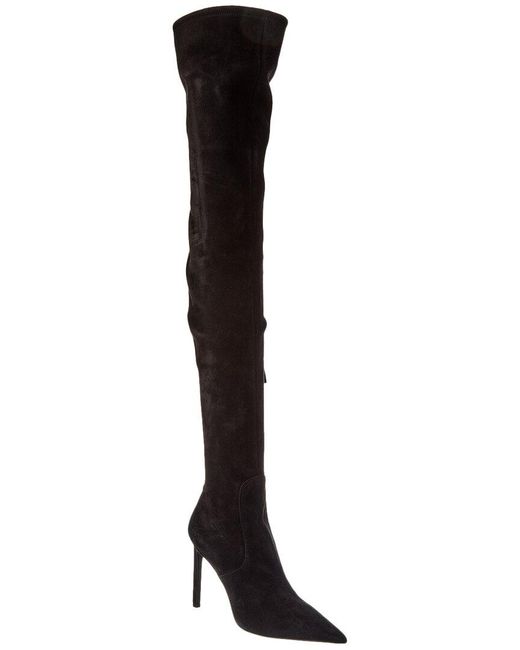 Michael Kors Black Elle Runway Suede Over-The-Knee Boot