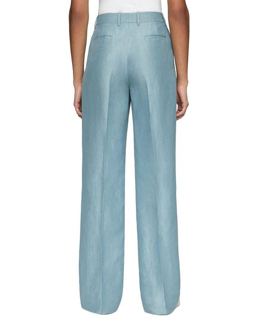 Lafayette 148 New York Blue Gates Full Leg Pant