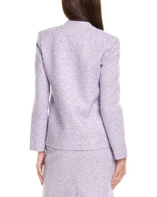 St. John Purple Lurex Baby Eyelash Jacket