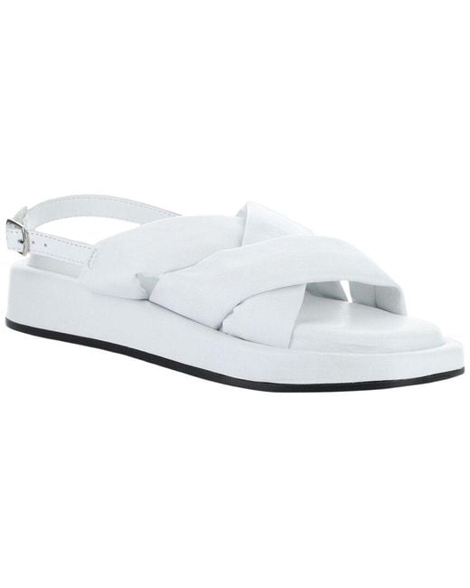 Bos. & Co. White Bos. & Co. Blitz Leather Sandal