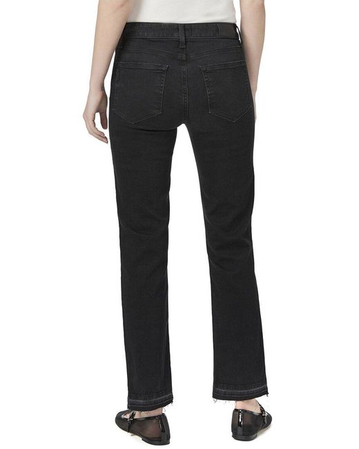 PAIGE Black Amber Undone Hem Slater Jean