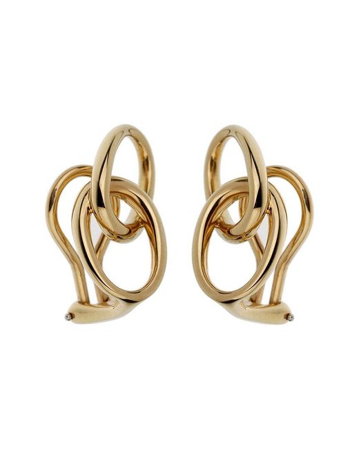 Tiffany & Co Metallic 18K Double Clip-On Hoops (Authentic Pre-Owned)