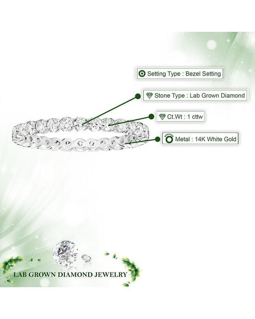 Amairah White 14K 1.00 Ct. Tw. Lab-Grown Diamond Eternity Ring