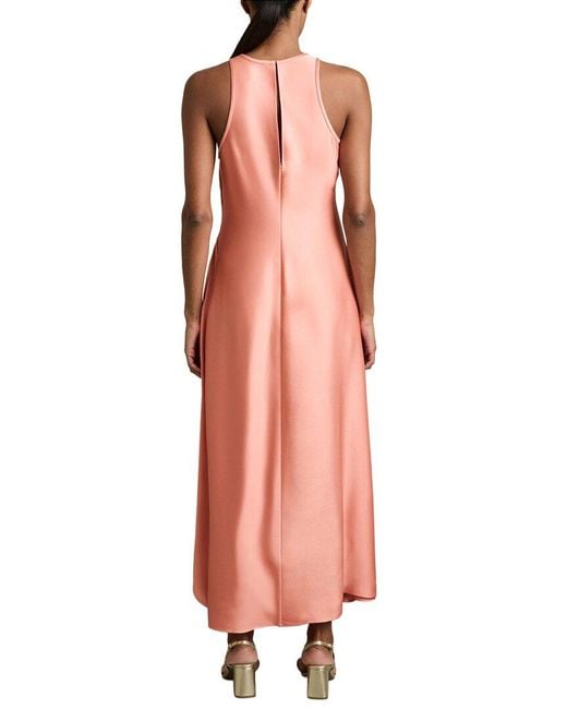Reiss Pink Anessa Waist Detail Dress