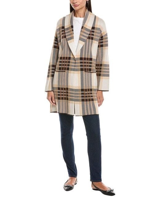 Jones New York Natural Wide Lapel Coatigan