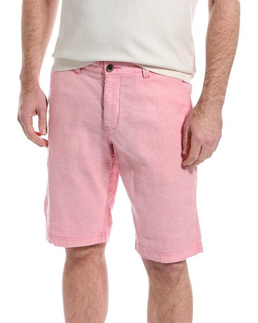 Tommy Bahama Pink Beach Linen-blend 12in Short for men