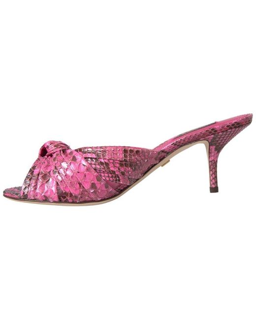 Dolce & Gabbana Pink Python Sandal