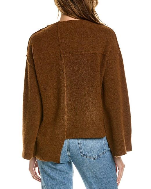 Cult Gaia Brown Tess Alpaca & Wool-blend Sweater