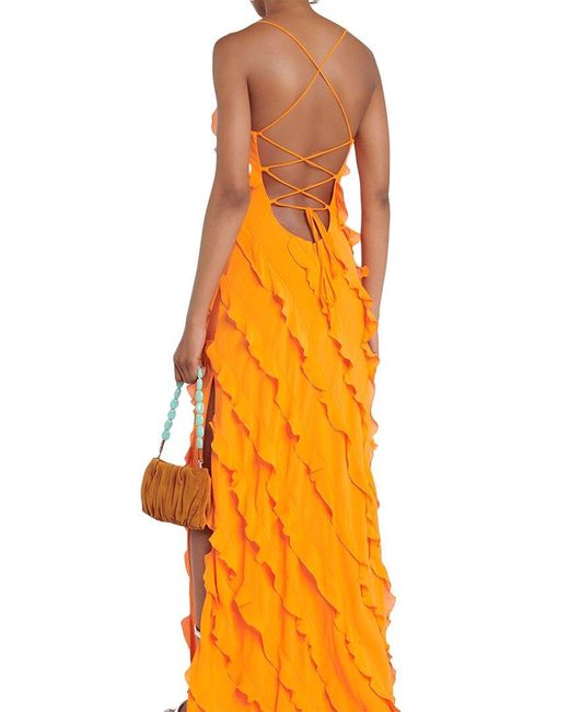 Linda Charm Orange Maxi Dress
