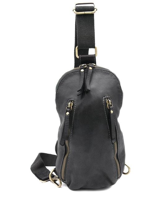 Bolsa Nova Black Logan Leather Sling Bag