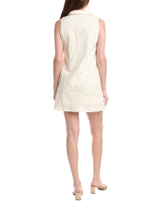 ANNA KAY White Aqua Lace Mini Dress