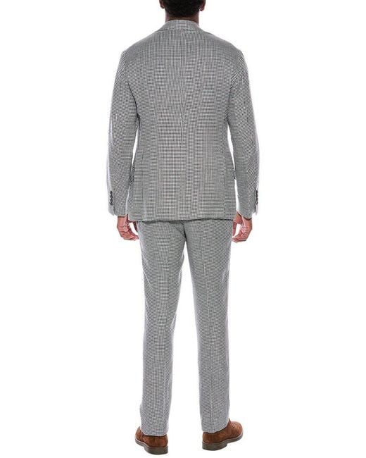 Brunello Cucinelli Gray 2Pc Wool, Linen, & Silk-Blend Suit for men