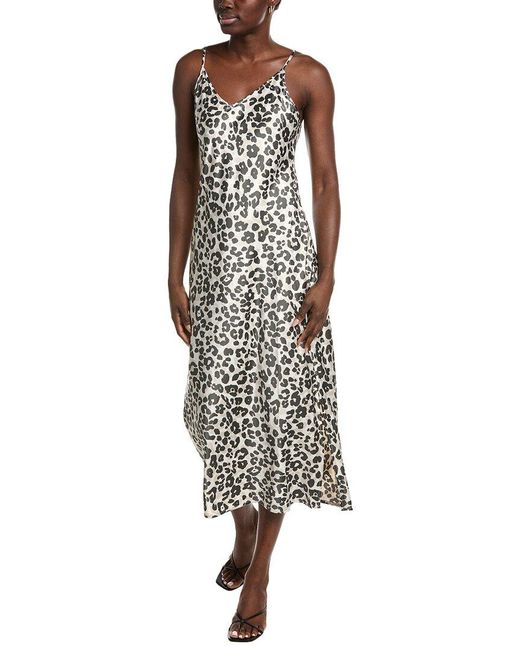 DKNY Natural Washer Satin Bias Slip Dress