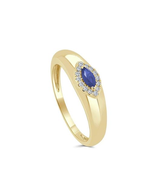Sabrina Designs Metallic 14k 0.28 Ct. Tw. Diamond & Sapphire Ring