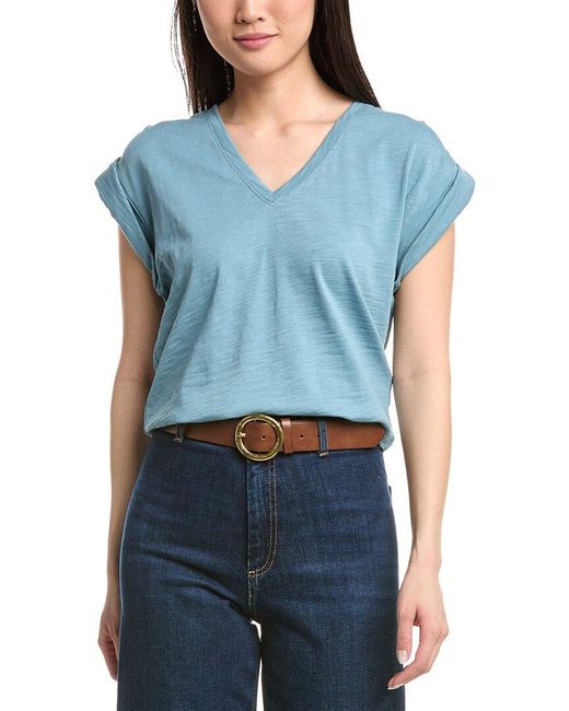 Nation Ltd Blue Cooper V-neck Tank