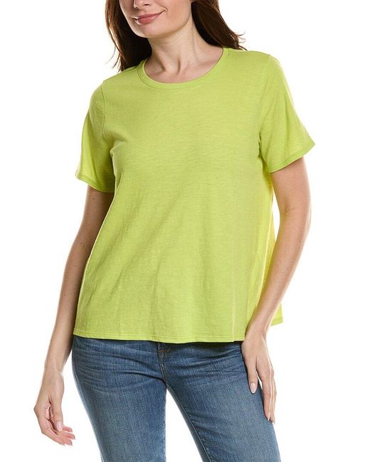 Eileen Fisher Green Crewneck T-Shirt