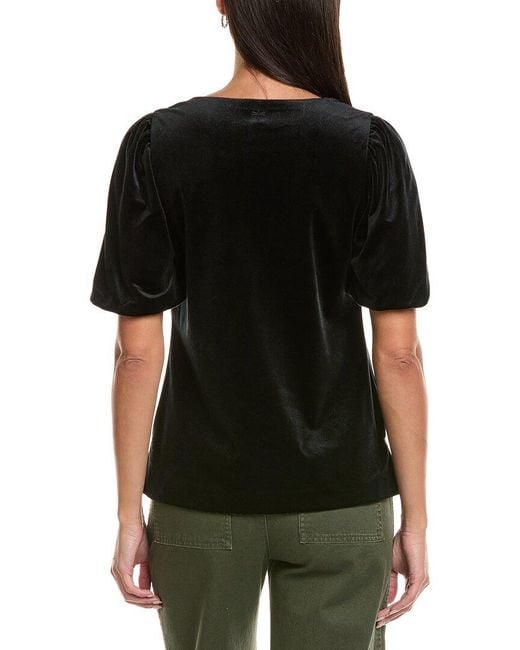 tyler boe Black Claire Velvet Top