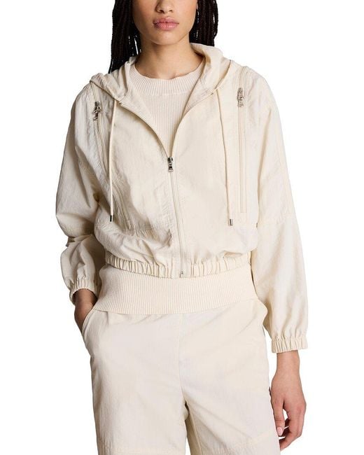Kenneth Cole White Zip Shoulder Hoodie