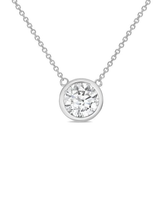 Diana M White Diana M. 14K 5.00 Ct. Tw. Lab-Grown Diamond Pendant Necklace