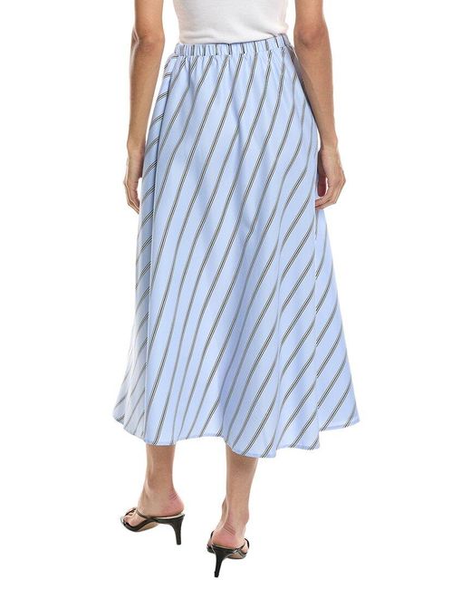 To My Lovers Blue Stripe Maxi Skirt