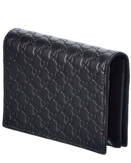 Gucci Black GG Leather Bifold Wallet for men