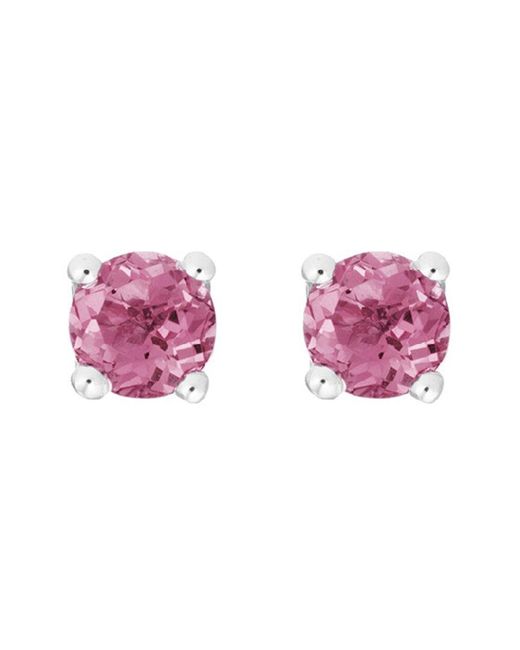 Diamond Select Cuts Pink 14K 4Mm Tourmaline Earrings 0.62 Ct