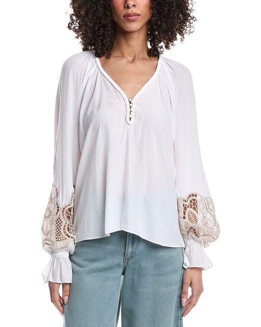 Ramy Brook White Adelaide Blouse