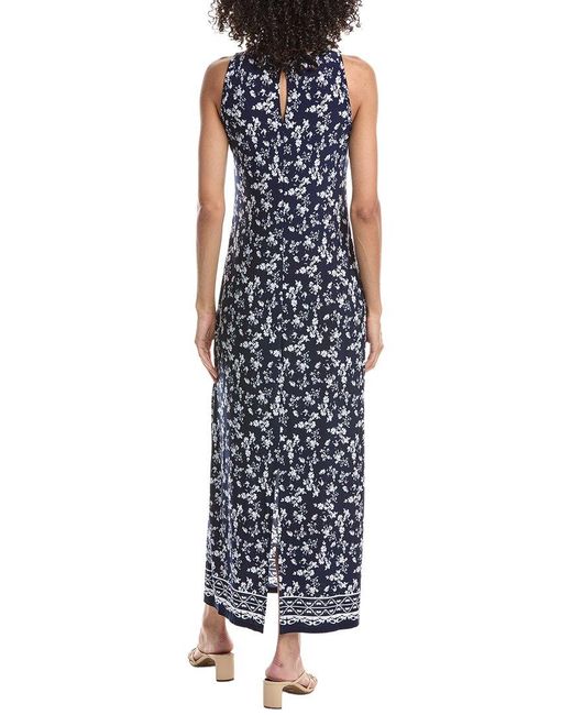 Vince Camuto Blue Sleeveless Keyhole Back Maxi Dress