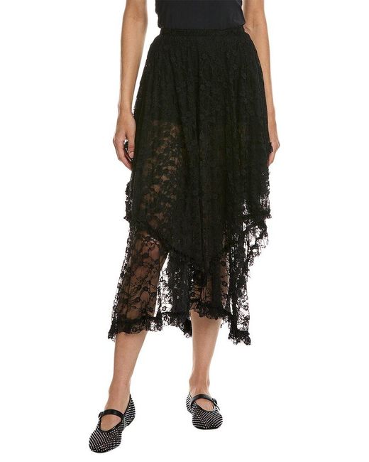 Free People Black French Courtship Skirt