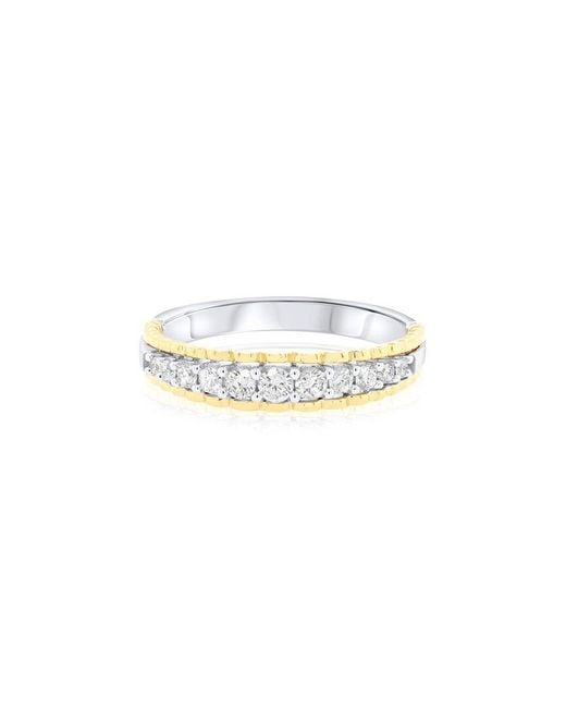 Diana M Multicolor 14k 0.29 Ct. Tw. Diamond Half-eternity Ring