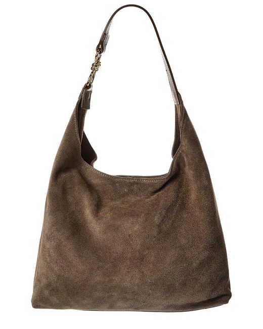 Isabella Rossetti Brown Ophelia27 Suede Tote