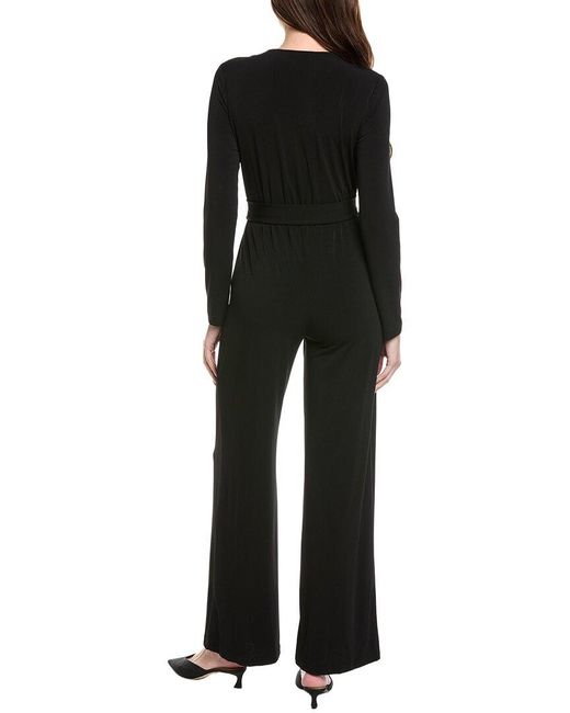 Joseph Ribkoff Black Waist-Tie Embellished Jumpsuit