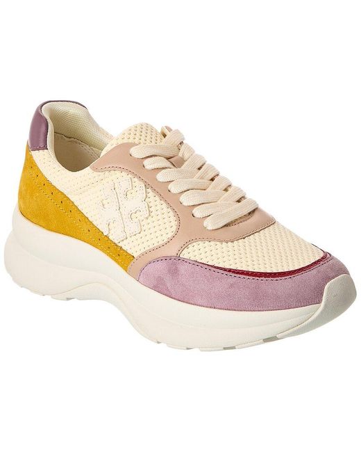Tory Burch Pink Kick Leather Trainer