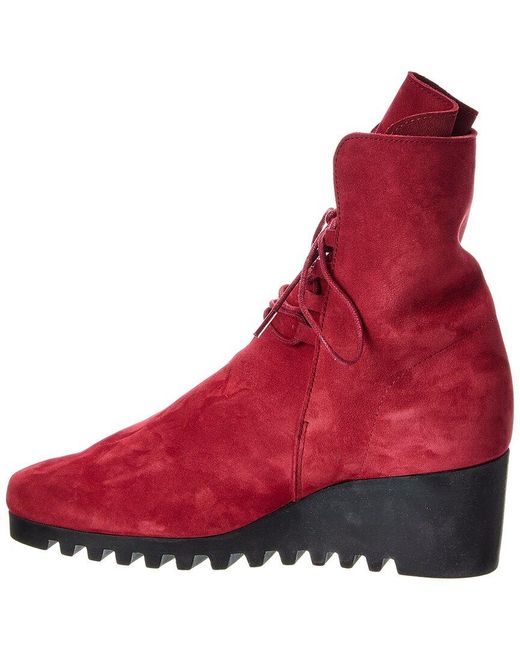 Arche Red Larina Suede Boot