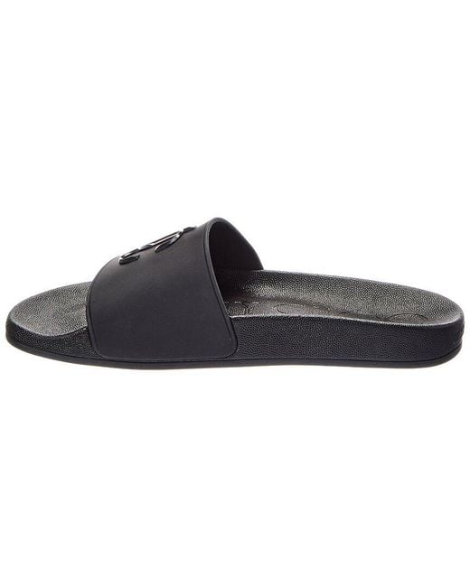 Jimmy Choo Black Port/F Rubber Slide