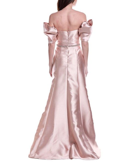 Rene Ruiz Pink Embellished Gown
