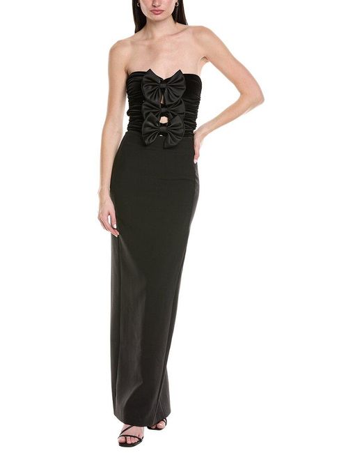 Ronny Kobo Black Constance Maxi Dress