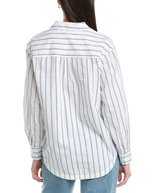 Michael Stars White Beau Oversized Button Shirt