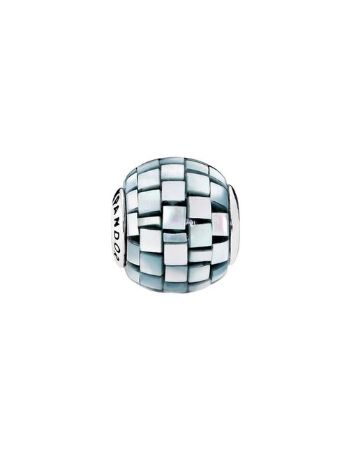 PANDORA Essence Collection Silver Mother-of-pearl Greyish Blue Mosaic  Balance Charm | Lyst Australia