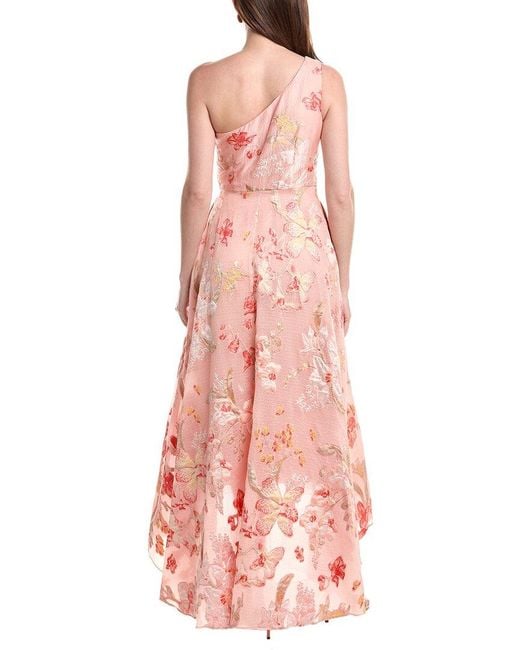 Marchesa Pink One-Shoulder Gown