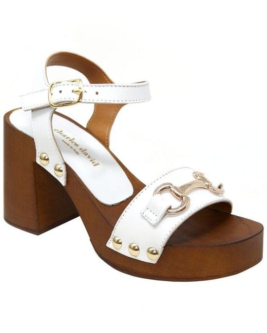 Charles David Brown Exposed Leather Sandal